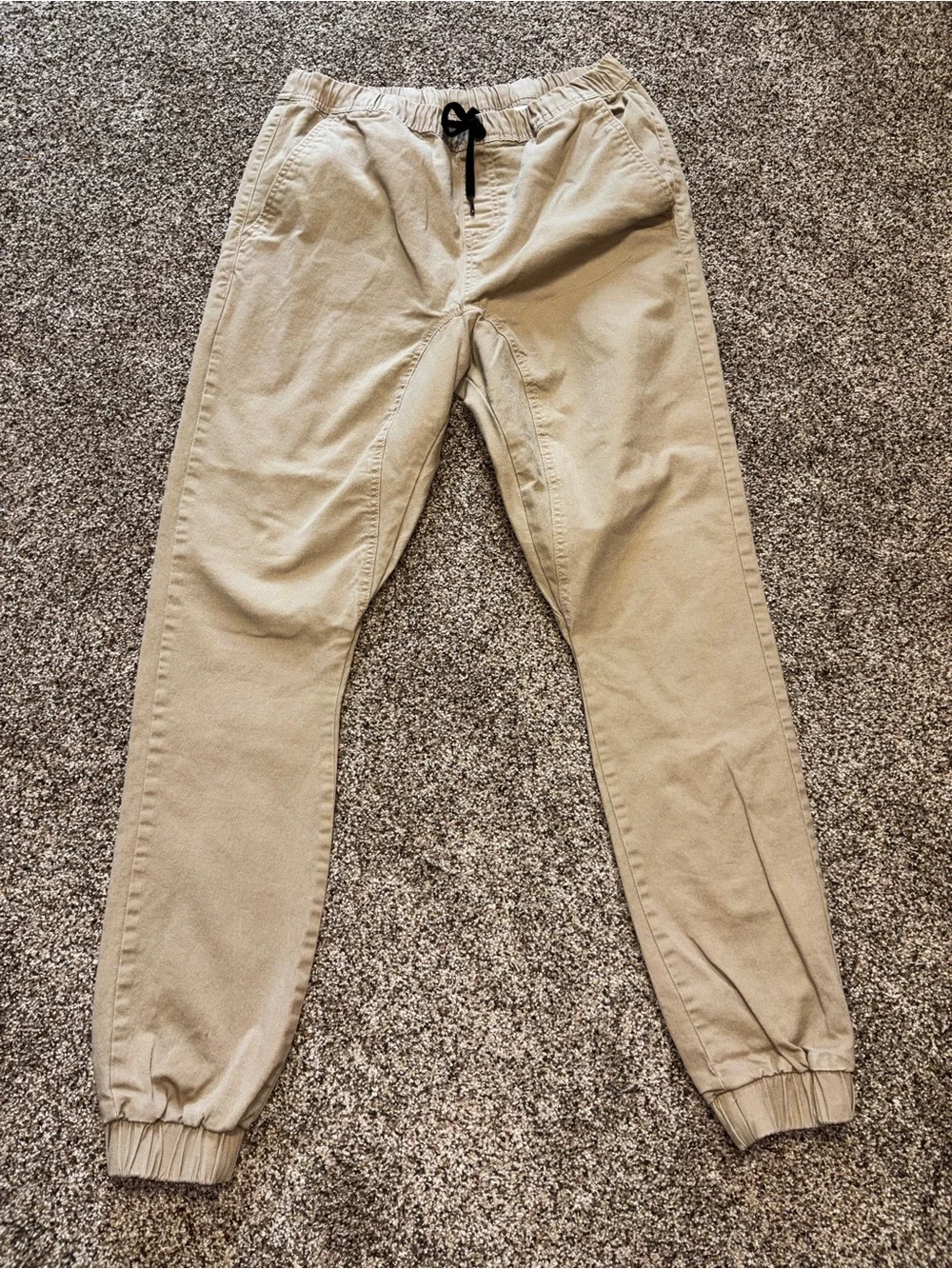 Southpole Flex the Movement Men’s Medium Twill Stretch Jogger Khaki Elastic